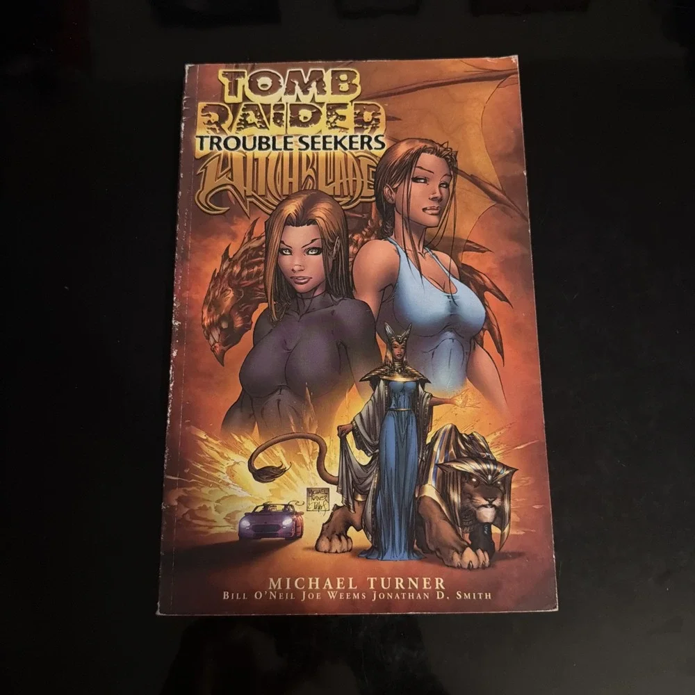 Tomb Raider Witchblade Trouble Seekers Image '02 Graphic Novel PB Michael Turner